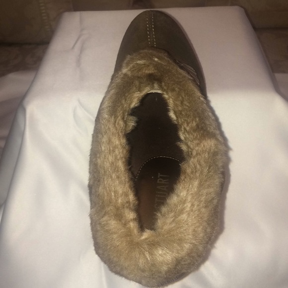 Colin Stuart Brown/Faux Fur Trimmed Ankle Boots - Picture 7 of 8